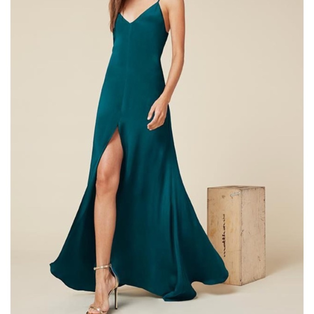 Reformation Cabot dress in Empress petite